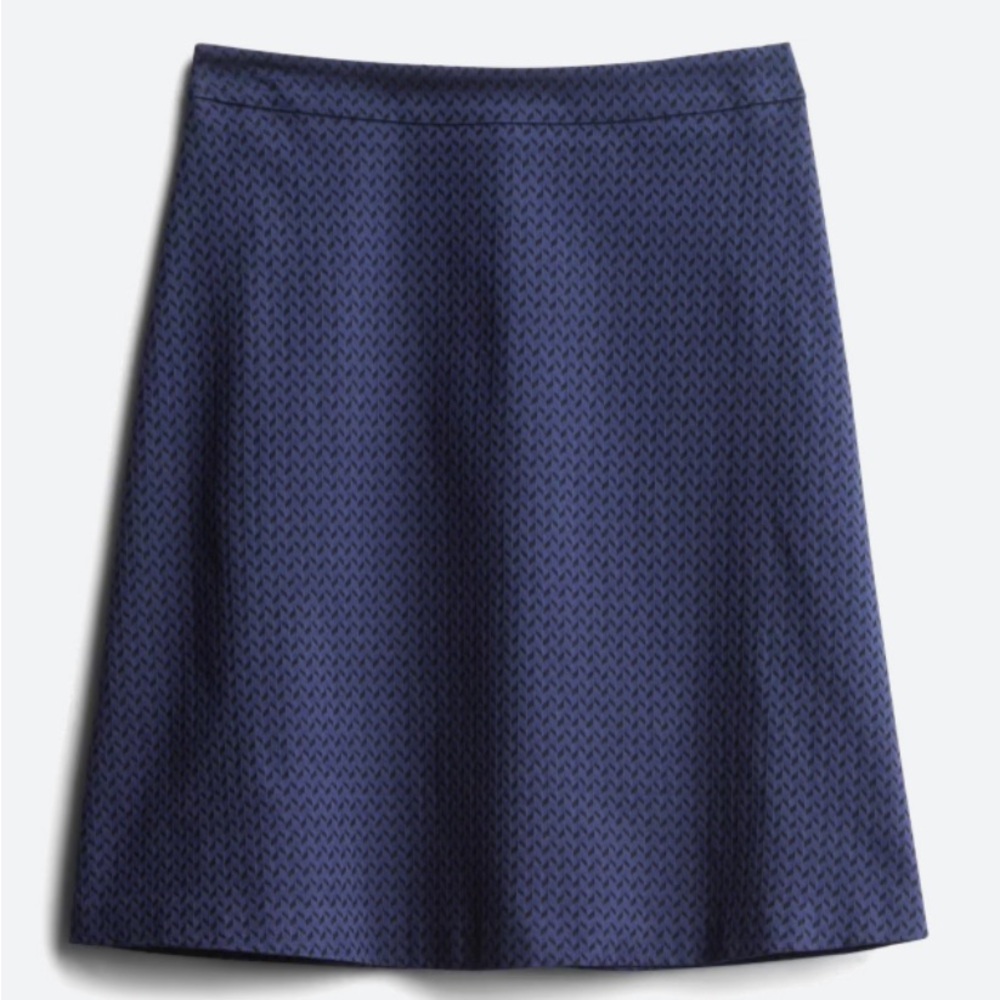 Margaret M Deandra Textured Skirt (Sz XL) / Navy